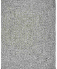 Cream Charcoal Braided Faux Jute Rug