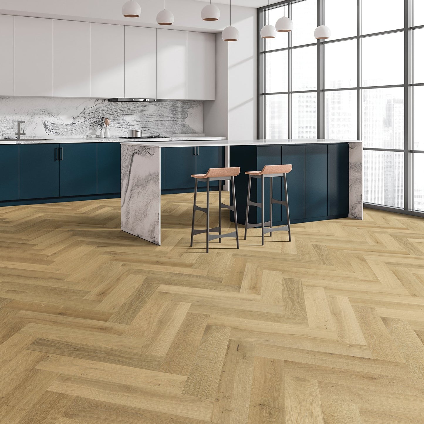 D'Vine French Oak Herringbone - Sample 12"