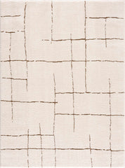 Koume Ivory & Brown Area Rug