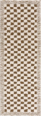 Leryn Brown Checkered Plush Rug