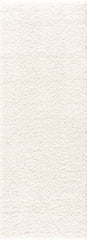 Faina Solid Cream Shag Washable Area Rug - Clearance