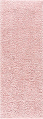 Faina Solid Pink Shag Washable Area Rug - Clearance