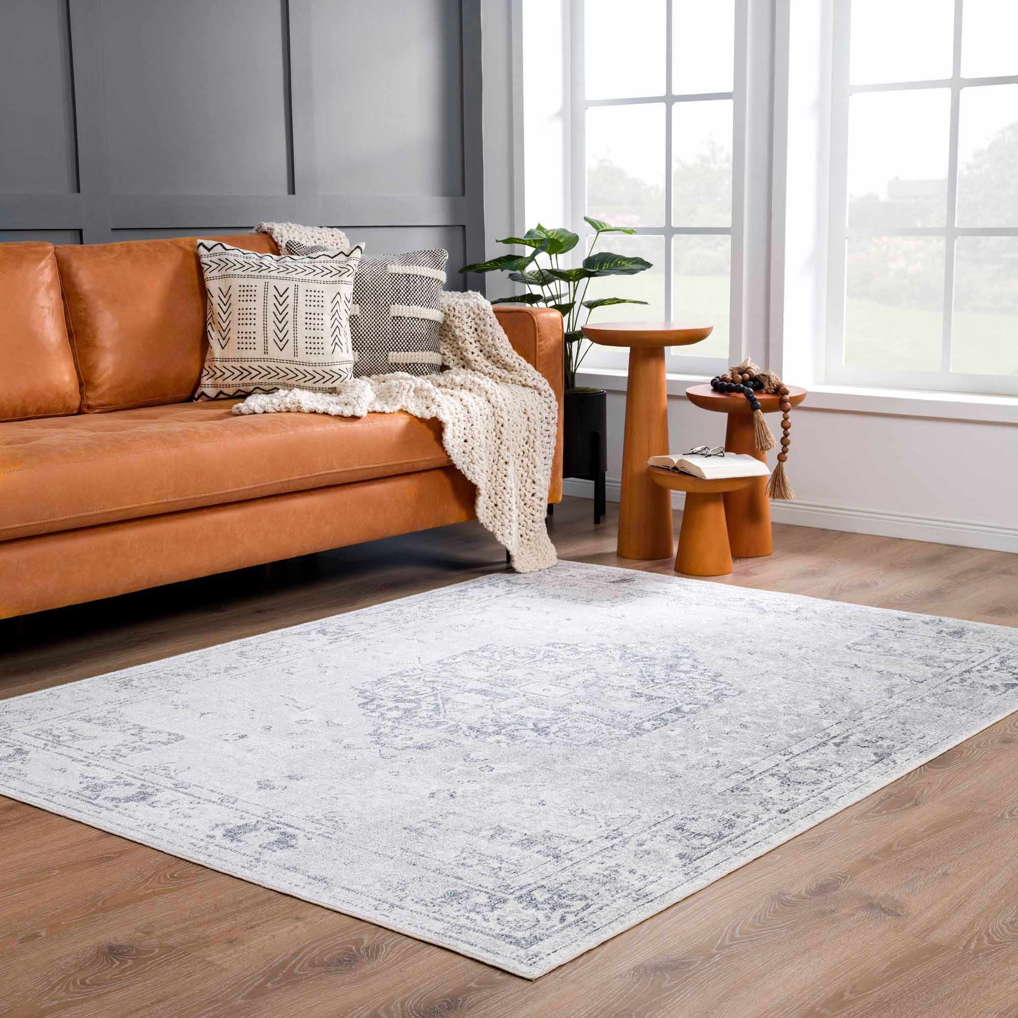 Akram Antrasit Flat Pile Washable Rug – Lumberjack Direct, LLC