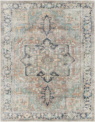 Green Nisa Tumble Dry Washable Rug