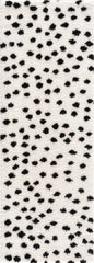 Cansu Black & White Dotted Area Rug