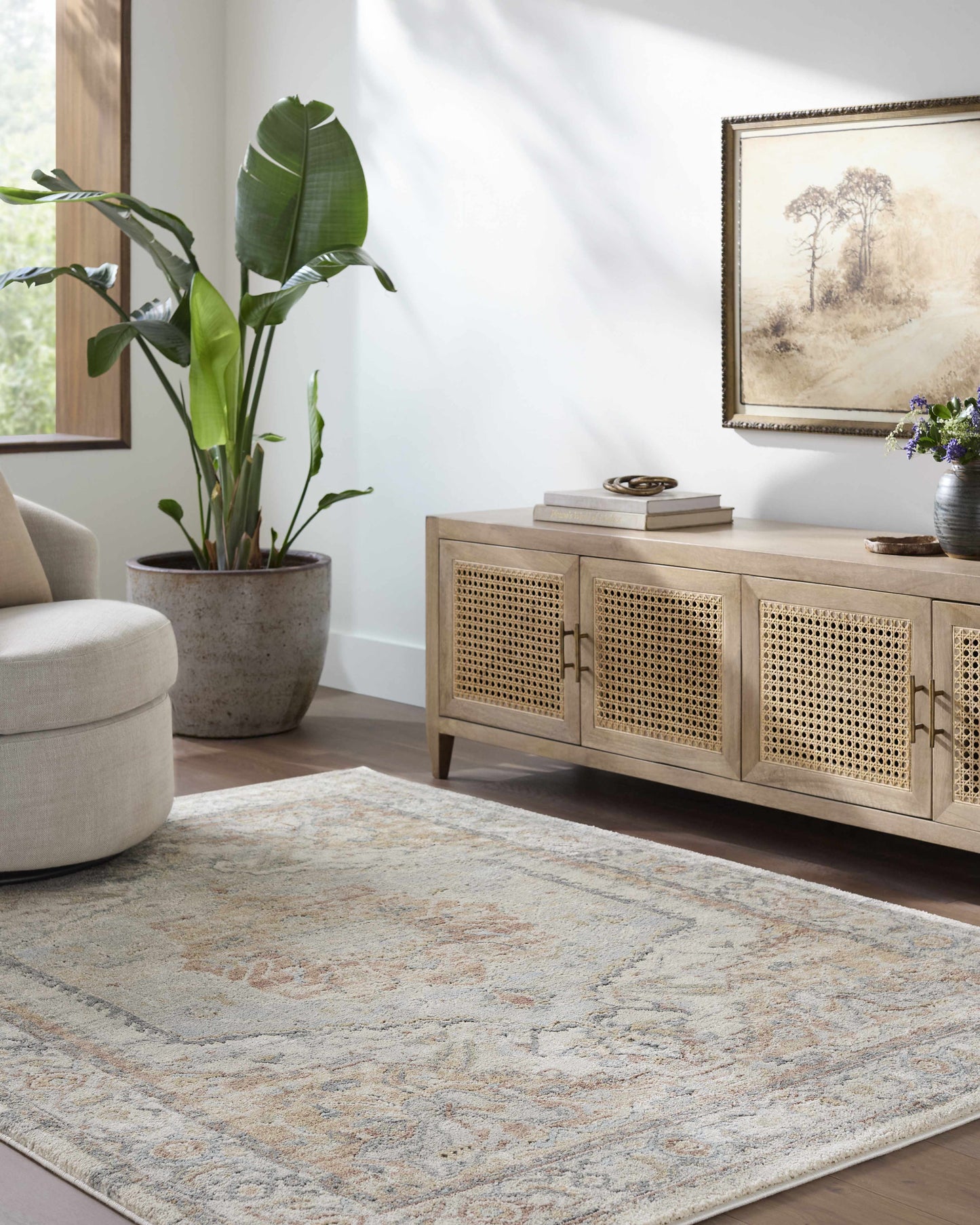 Vaeda Blue & Beige Thick Luxe Rug