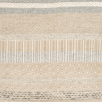 Bancroft Ivory Handwoven Textured Pouf