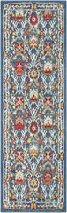 Neola Navy Blue Damask Area Rug