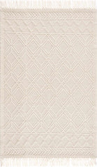 Ramsbury Beige Trellis Wool Rug