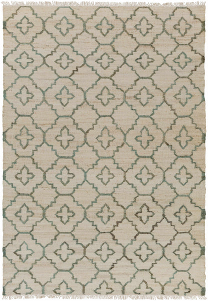 Coffeyville Handcrafted Fringed Jute Carpet - Clearance