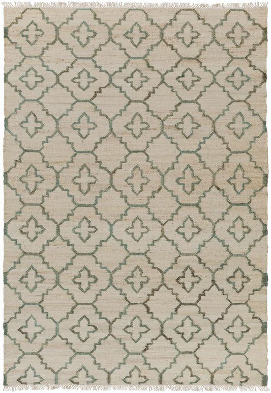 Coffeyville Handcrafted Fringed Jute Carpet - Clearance