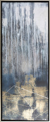 Darmstadt Abstract Gold and Blue Canvas Wall Art