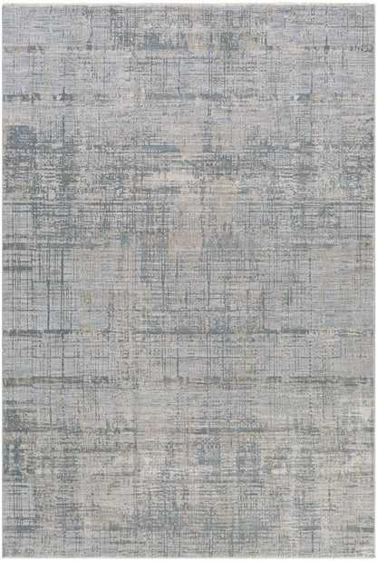 Fallin Gray Abstract Striped Luxe Rug
