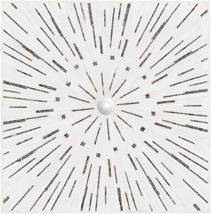 Garnet White Mosaic Starburst Wall Art