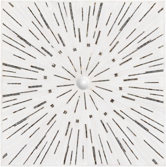 Garnet White Mosaic Starburst Wall Art