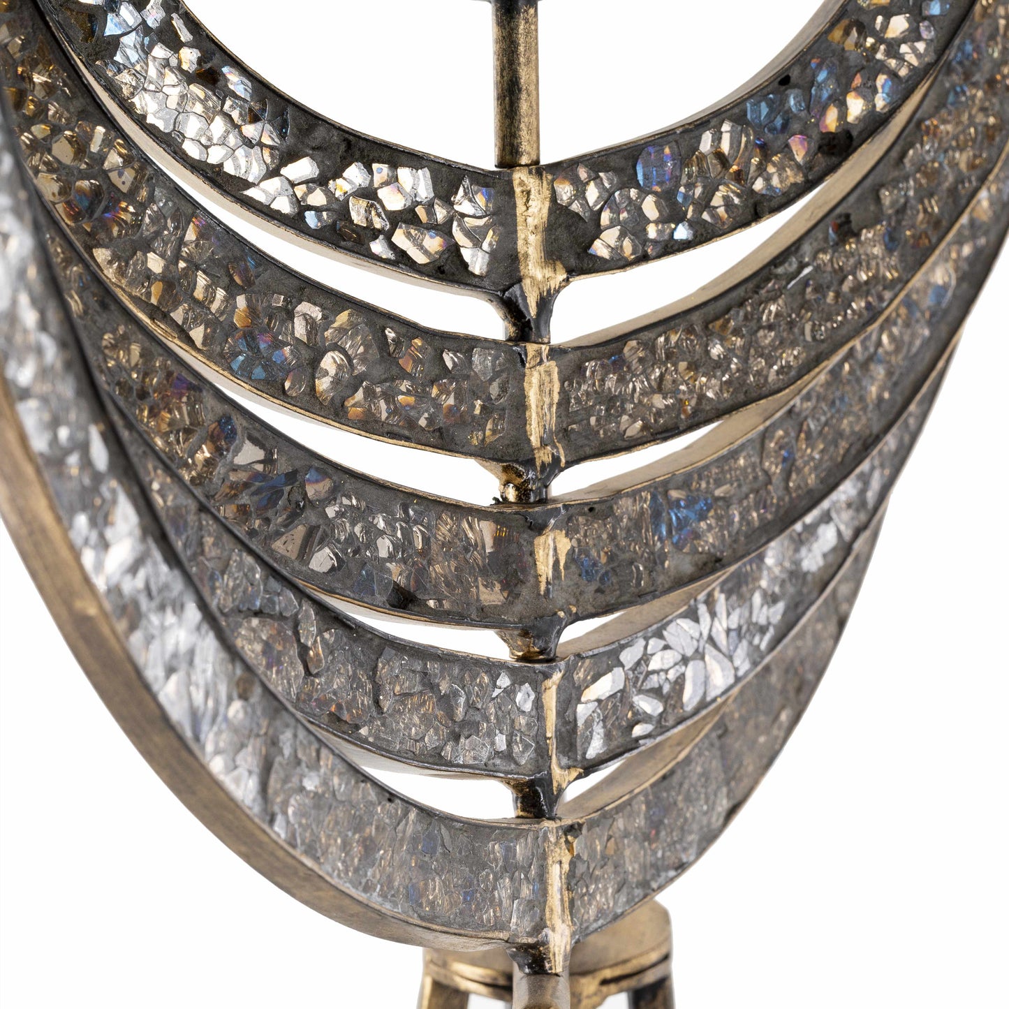 Linntown Antique Gold Circular Metal Sculpture