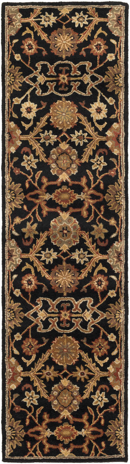 Salix Hand Tufted Black Wool Rug