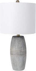 Mabayo Ribbed White Ceramic Table Lamp
