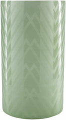 Flynn Green Chevron Glass Decorative Accent