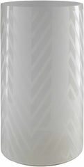 Ballajura White Chevron Pattern Glasas Stool